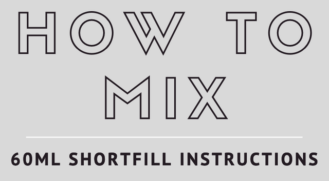 Infographic: How To Mix 60ml ELiquid Shortfill Instructions