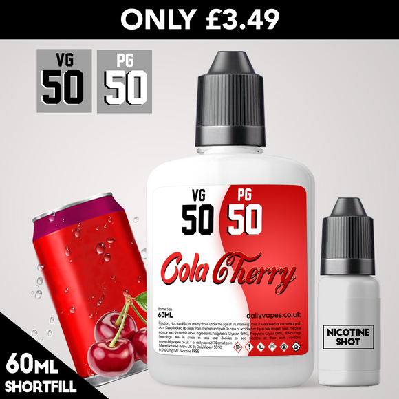 Cola Cherry 50/50 Eliquid - dailyvapes.co.uk