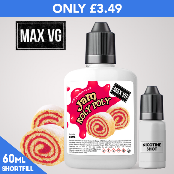 Jam Roly Poly Max VG Eliquid - dailyvapes.co.uk
